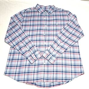 Vineyard Vines Blue and Pink Plaid Button Down Shirt